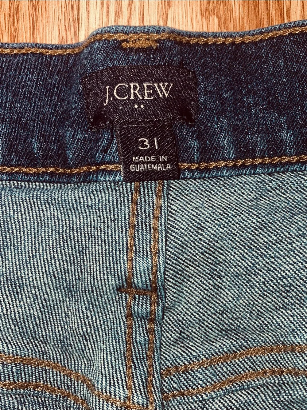 J. Crew Dark Blue Rolled Hem Denim Shorts Size 31